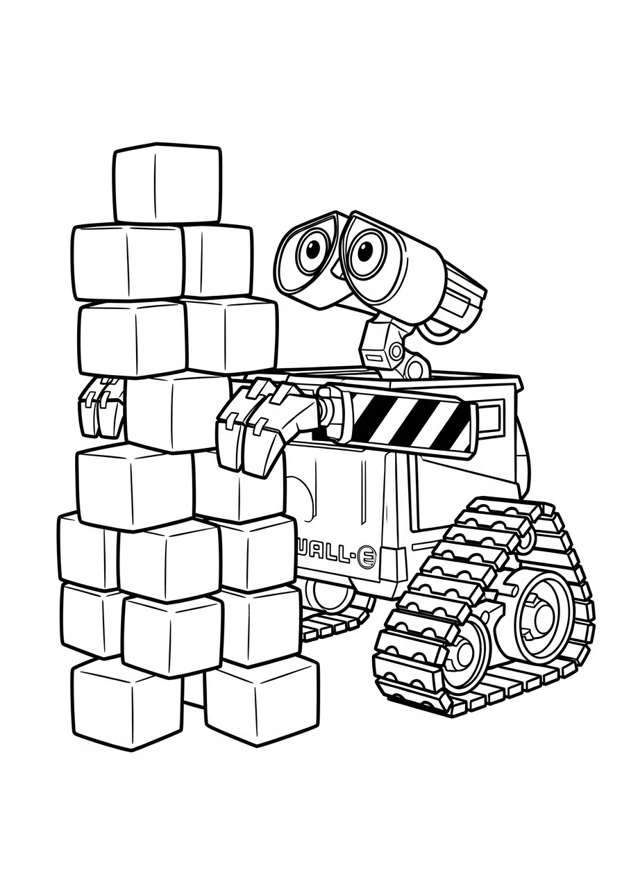 free Wall E coloring pages pdf