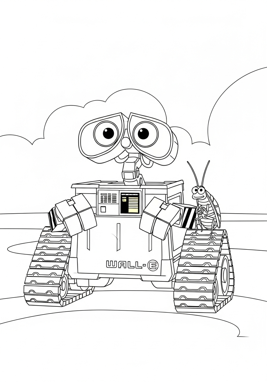 free Wall E coloring pages