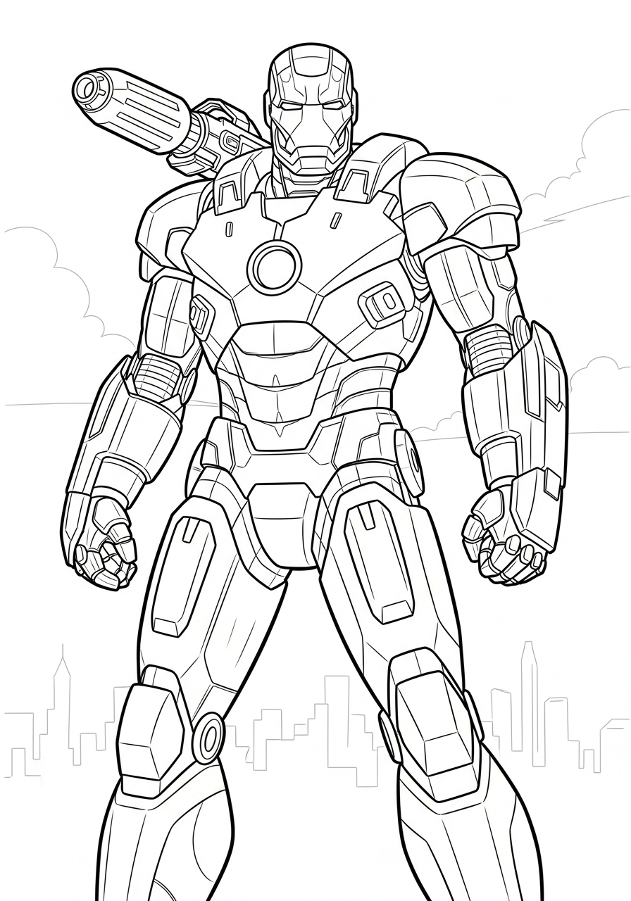 War Machine Coloring Pages 2 vintage War Machine coloring pages