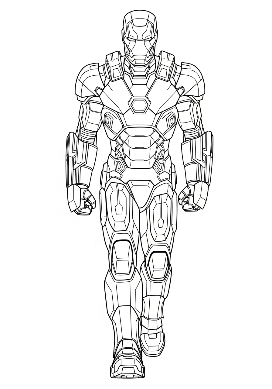 War Machine Coloring Pages 12 printable War Machine coloring pages