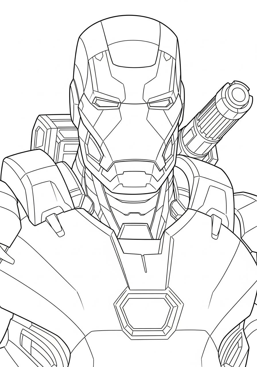 War Machine Coloring Pages 14 adult coloring pages War Machine