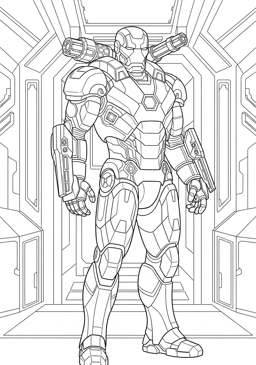 War Machine Coloring Pages 17 free printable coloring pages War Machine