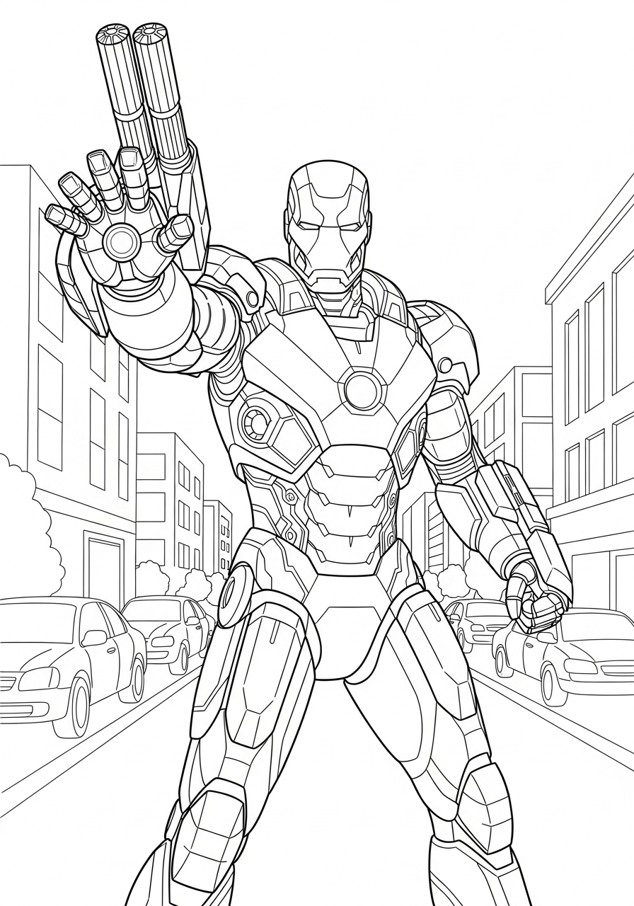 War Machine Coloring Pages 18 printable War Machine coloring pages 1