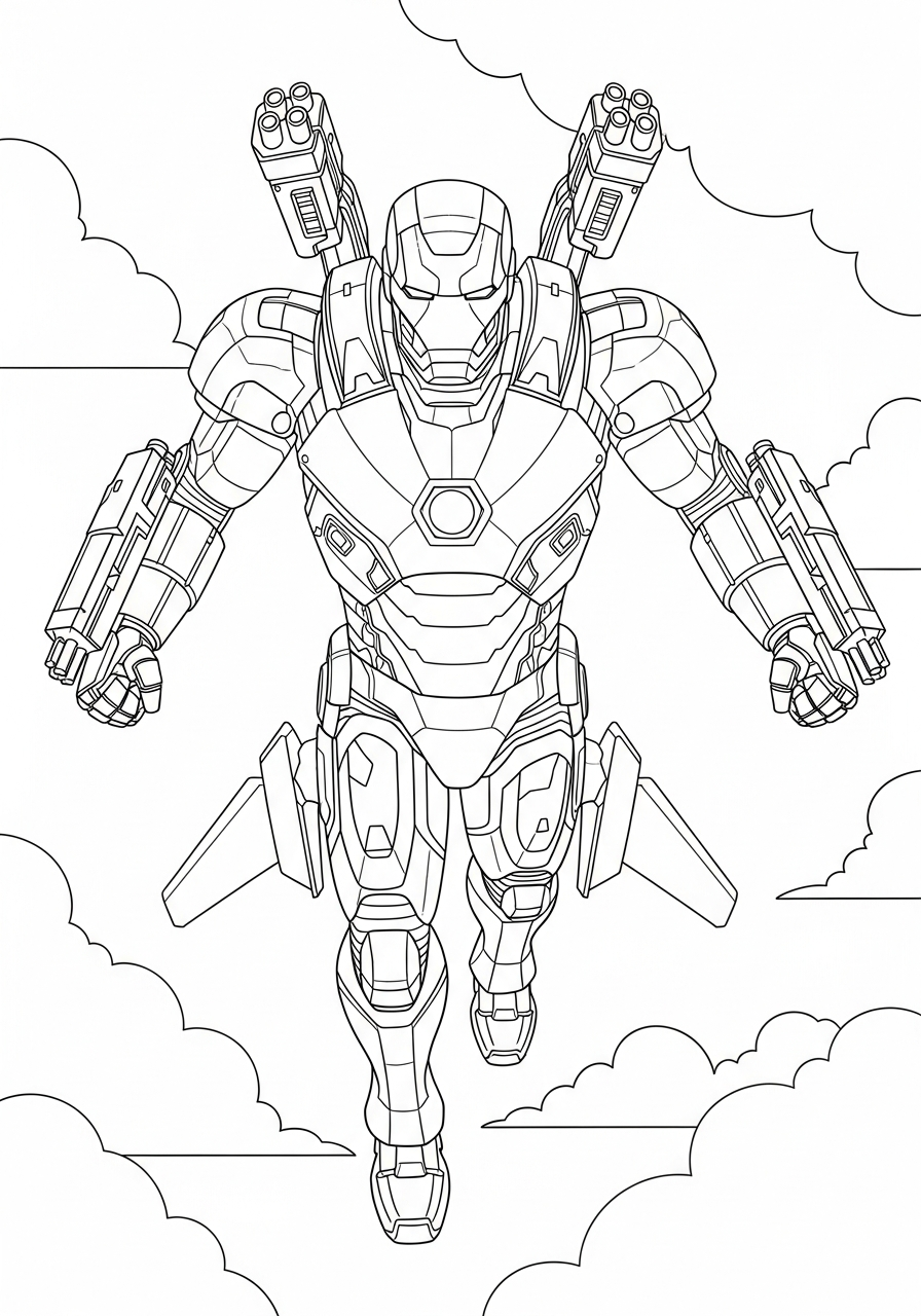 War Machine Coloring Pages 19 War Machine coloring pages pdf