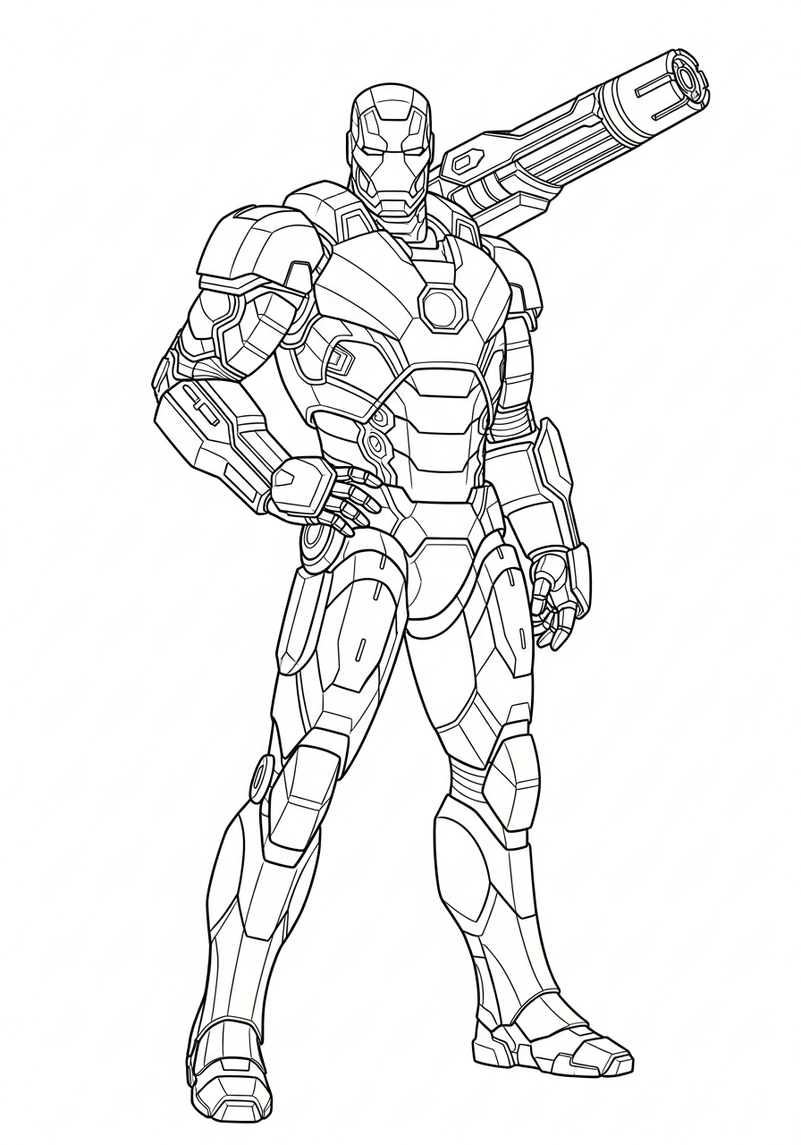 War Machine Coloring Pages 5 coloring pages for War Machine