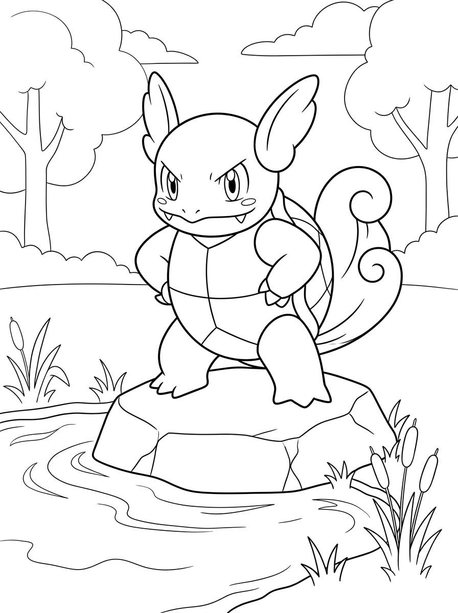 Desenhos para colorir do Wartortle 12 Desenhos para colorir de ornamentos de Wartortle