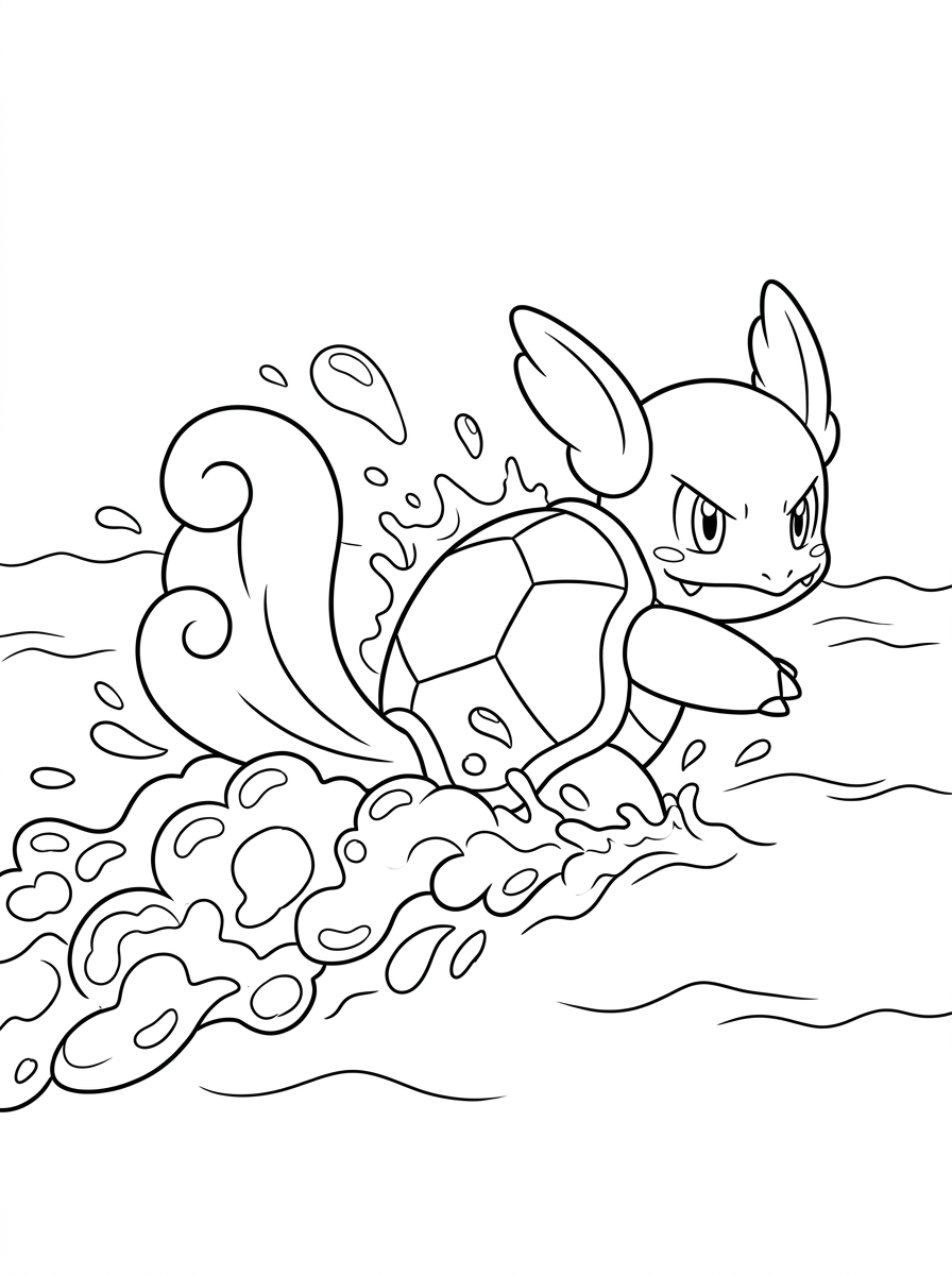 Desenhos para colorir do Wartortle 15 Desenhos para colorir de Wartortle gratuitos para adultos 1