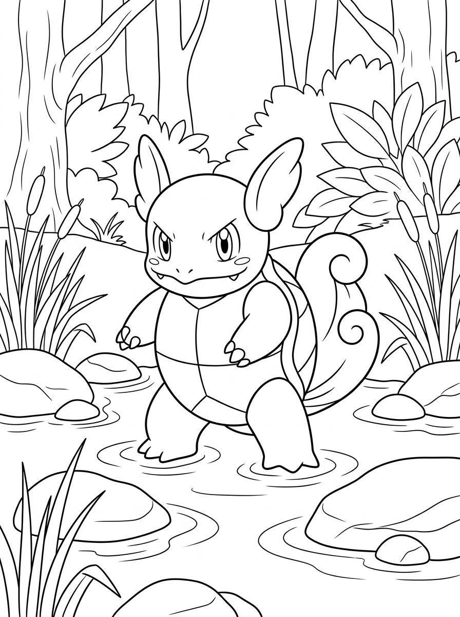 Desenhos para colorir do Wartortle 19 Desenhos para colorir gratuitas do Wartortle 1