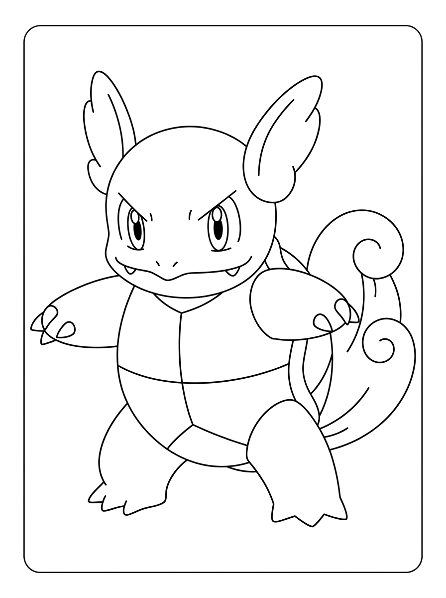 Desenhos para colorir do Wartortle 3 Desenhos para colorir do Wartortle para imprimir