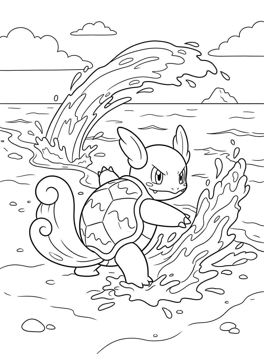 Desenhos para colorir do Wartortle 22 Desenhos para colorir gratuitos do Wartortle