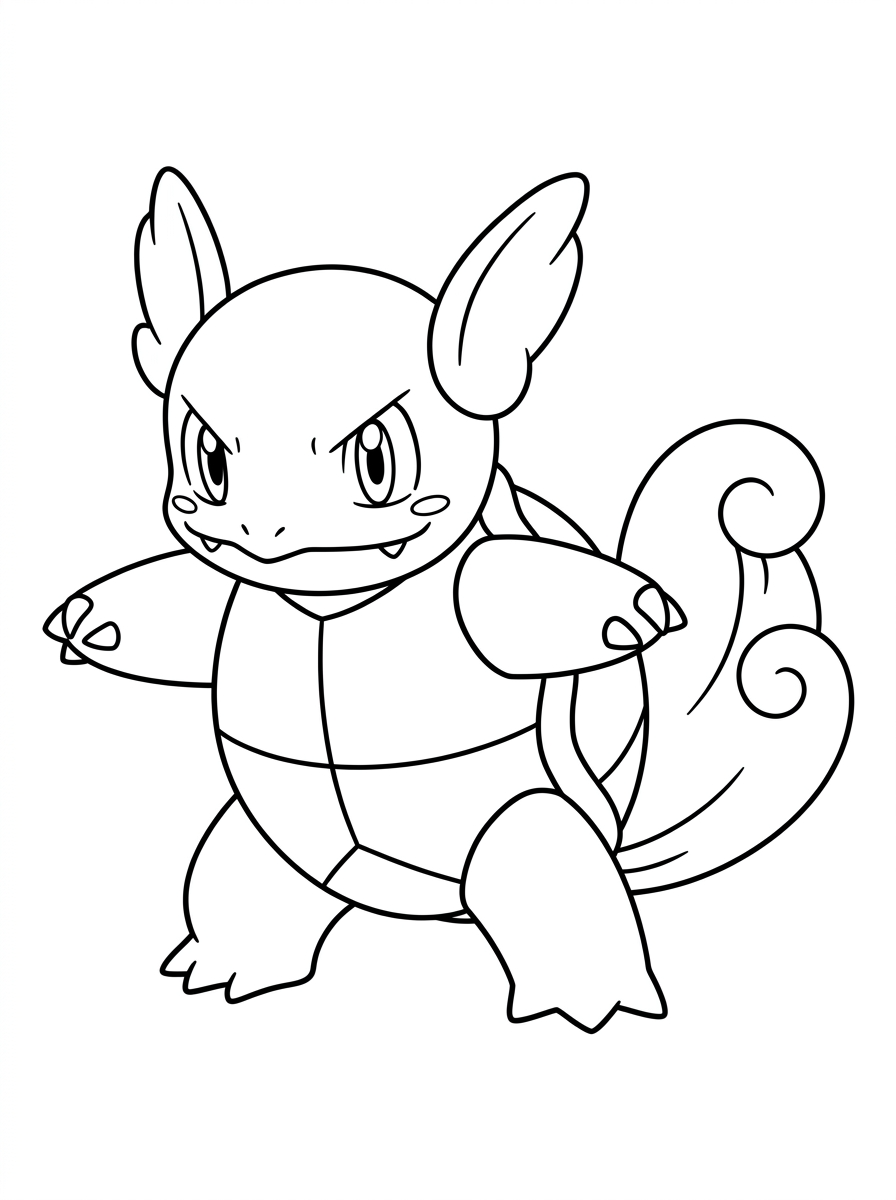 Desenhos para colorir do Wartortle 5 Desenhos para colorir do Wartortle para imprimir