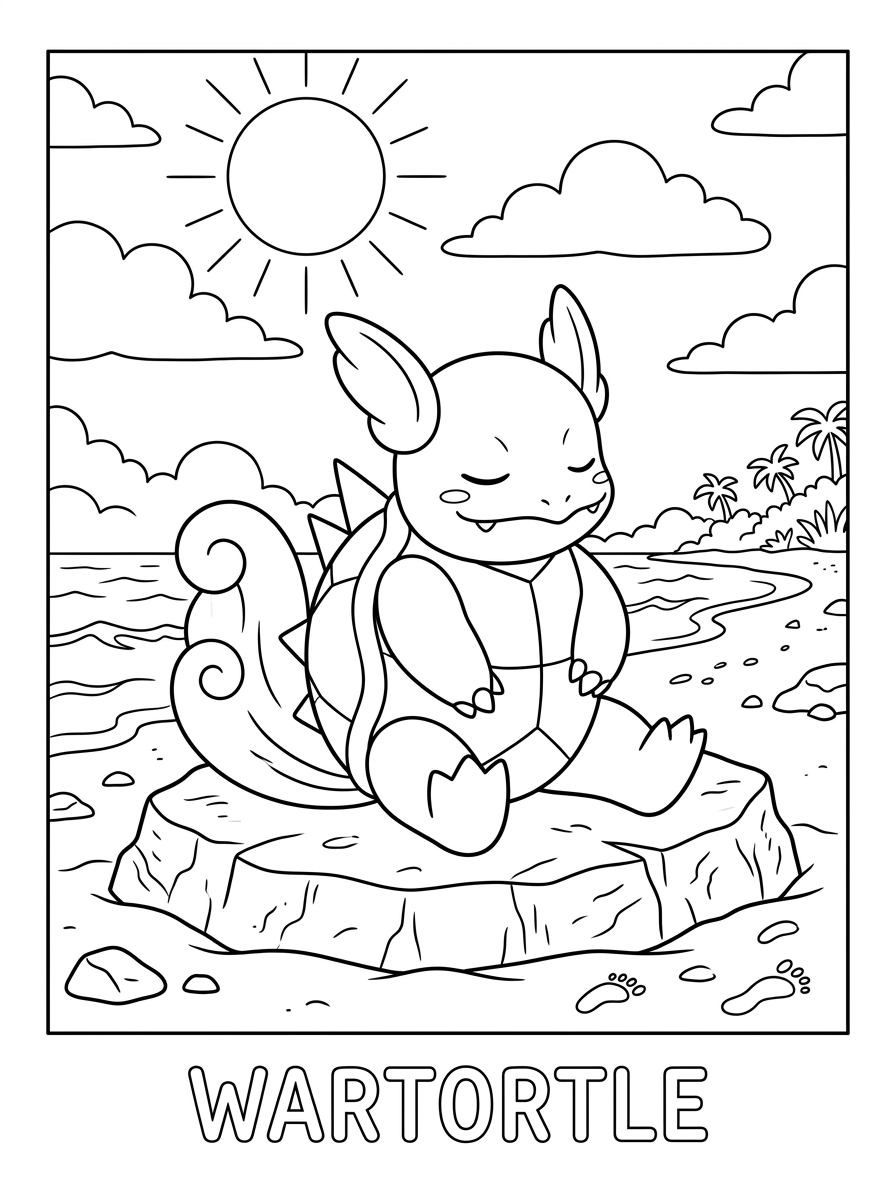 Desenhos para colorir do Wartortle 8 Desenhos para colorir para crianças Wartortle