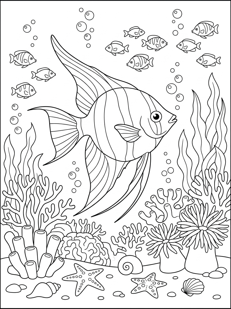 Angelfish Coloring Pages 11 Angelfish free coloring pages