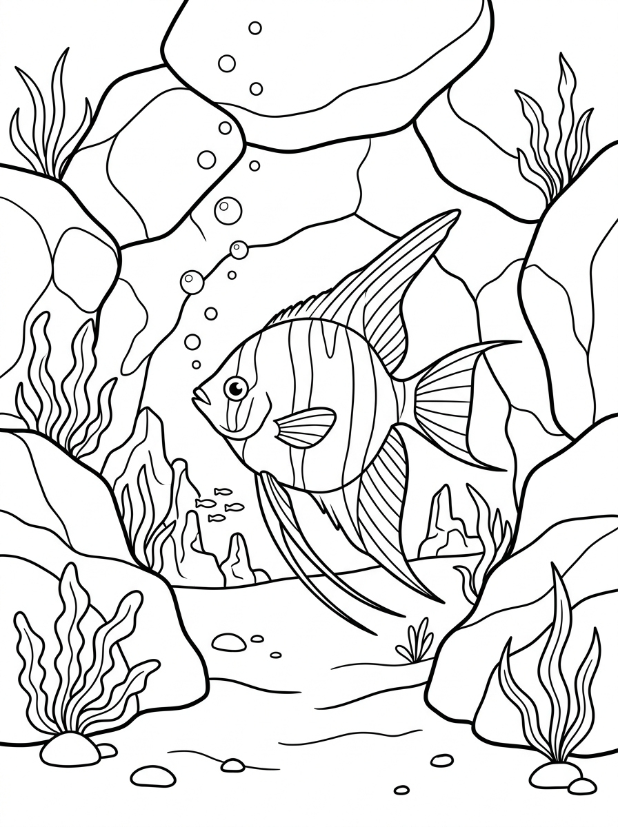 Angelfish Coloring Pages 15 fun Angelfish coloring pages