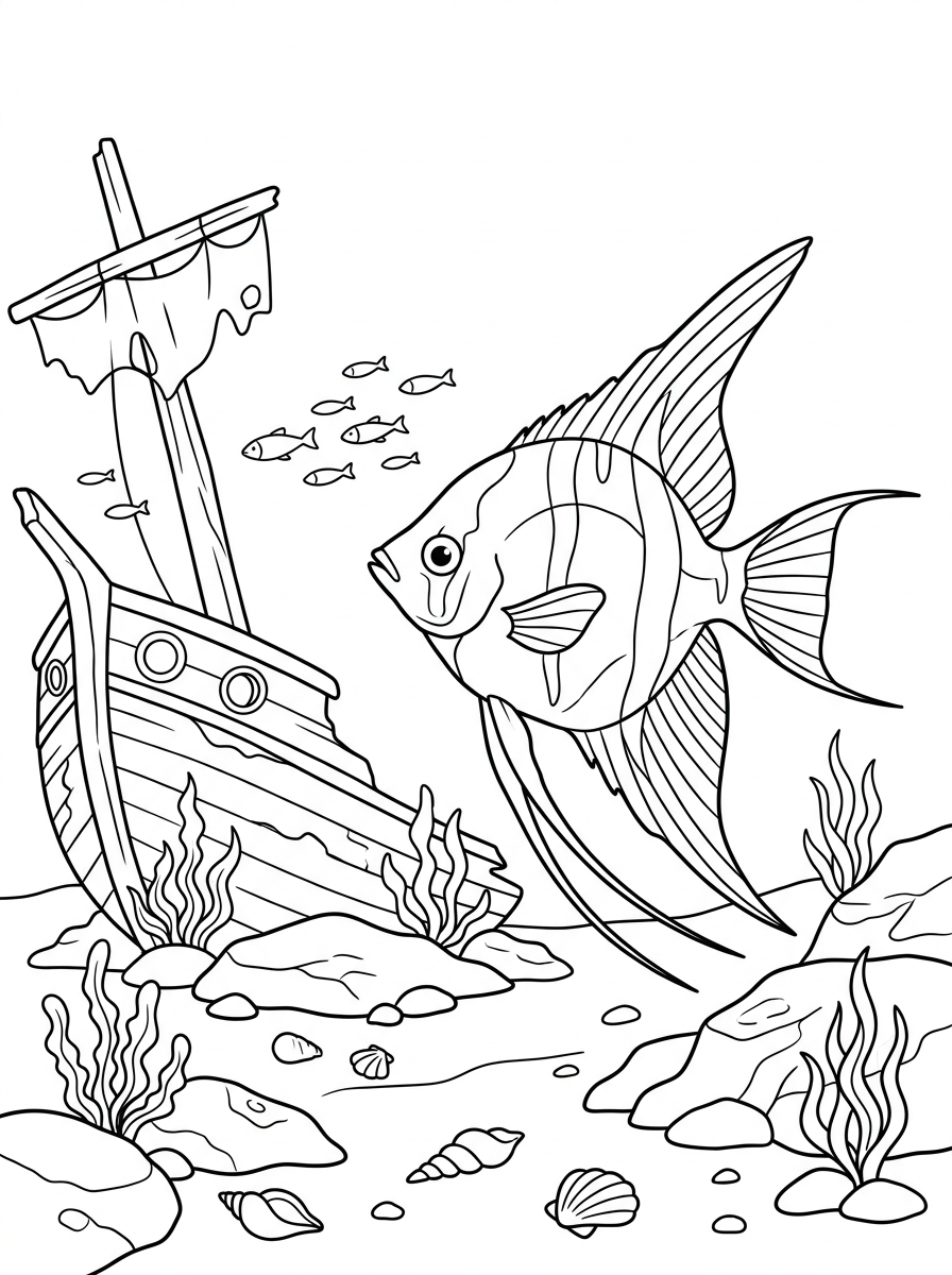 Angelfish Coloring Pages 16 Angelfish coloring pages for preschoolers