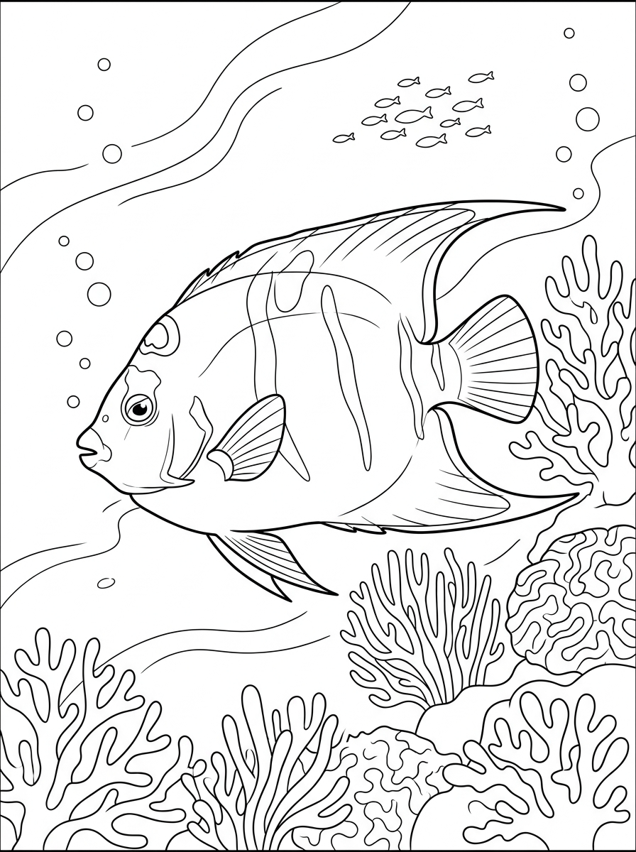 Angelfish Coloring Pages 17 adult Angelfish coloring pages 1