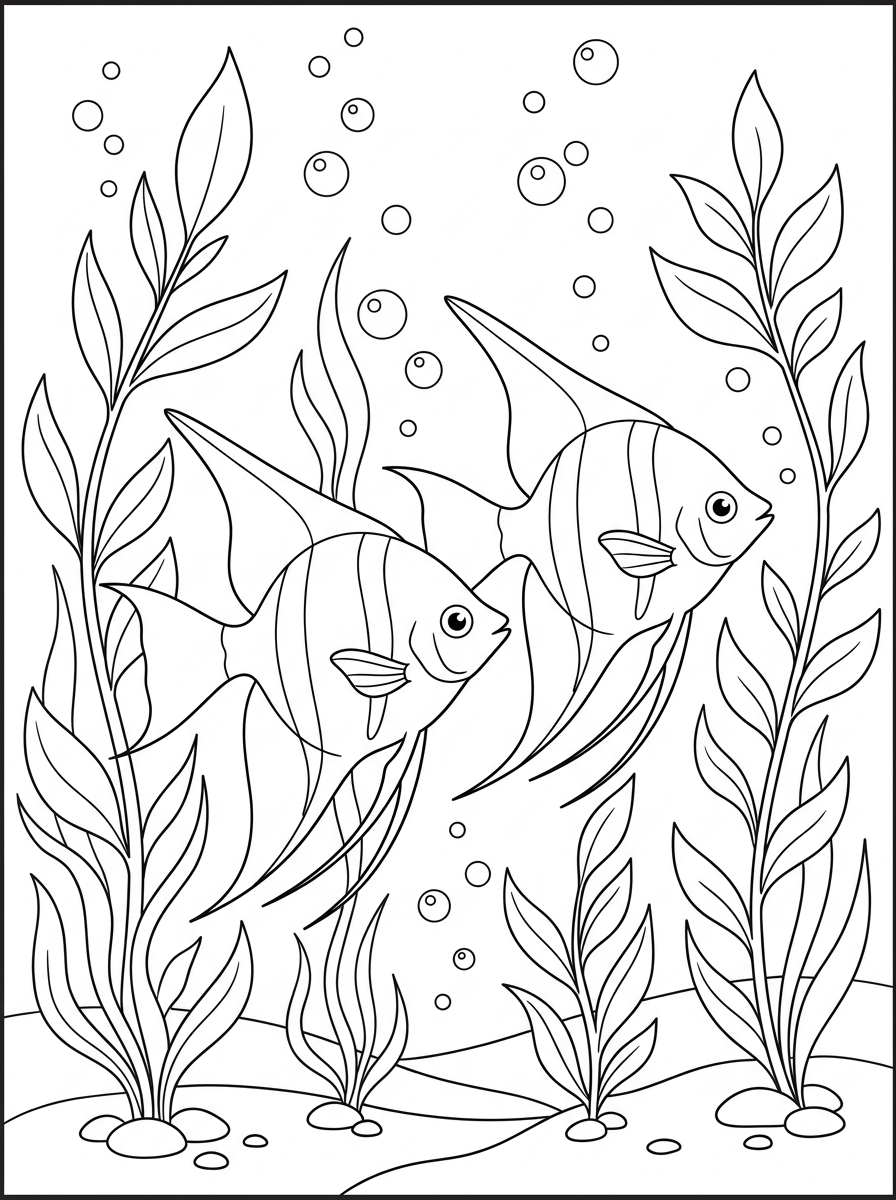 Angelfish Coloring Pages 23 free printable Angelfish coloring pages 1