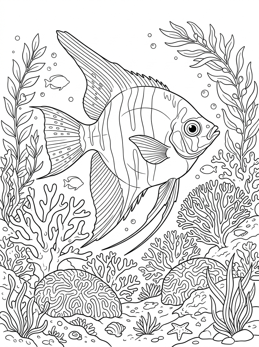 Angelfish Coloring Pages 4 coloring Angelfish pages