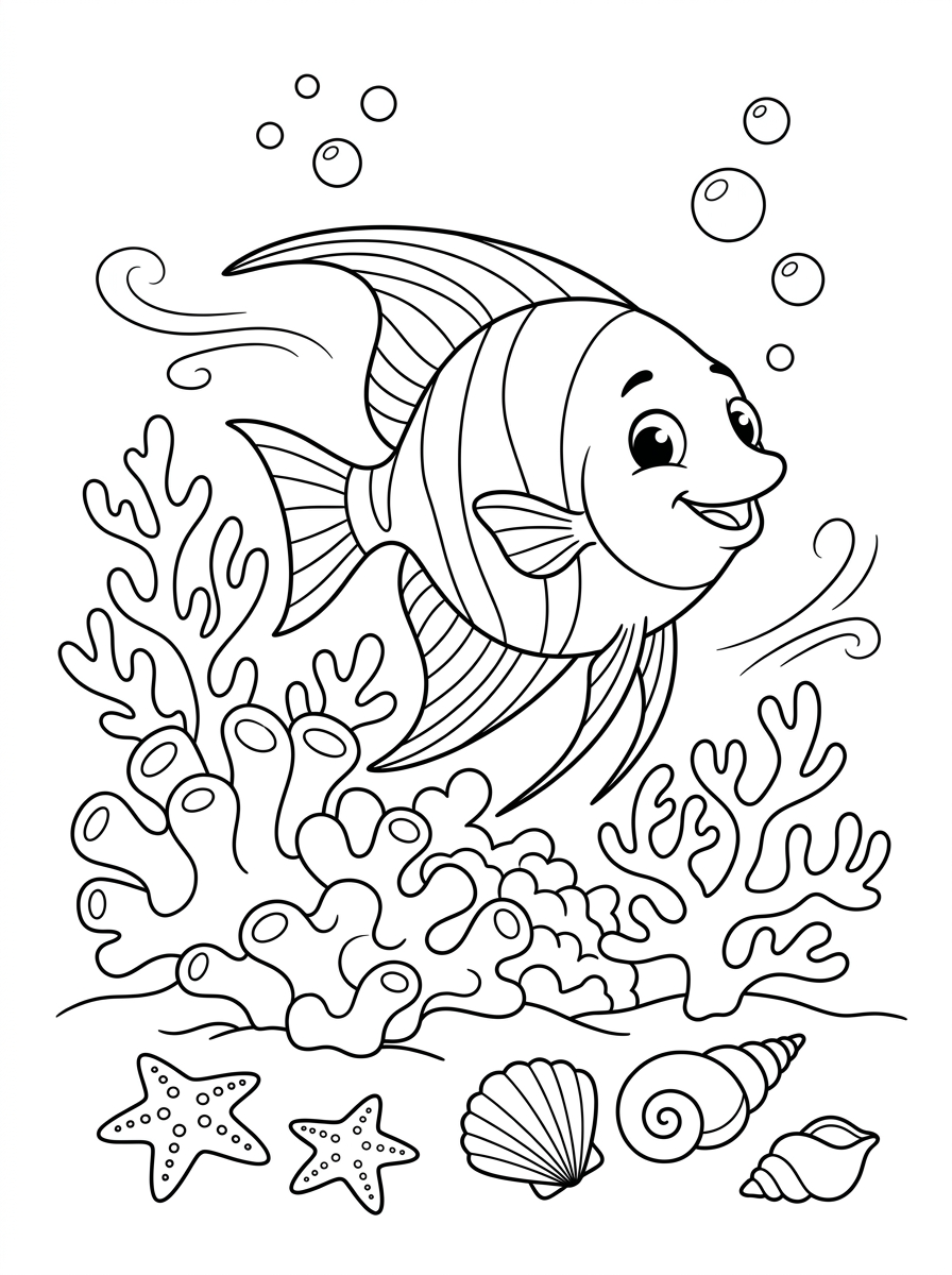 Angelfish Coloring Pages 6 free Angelfish coloring pages for adults