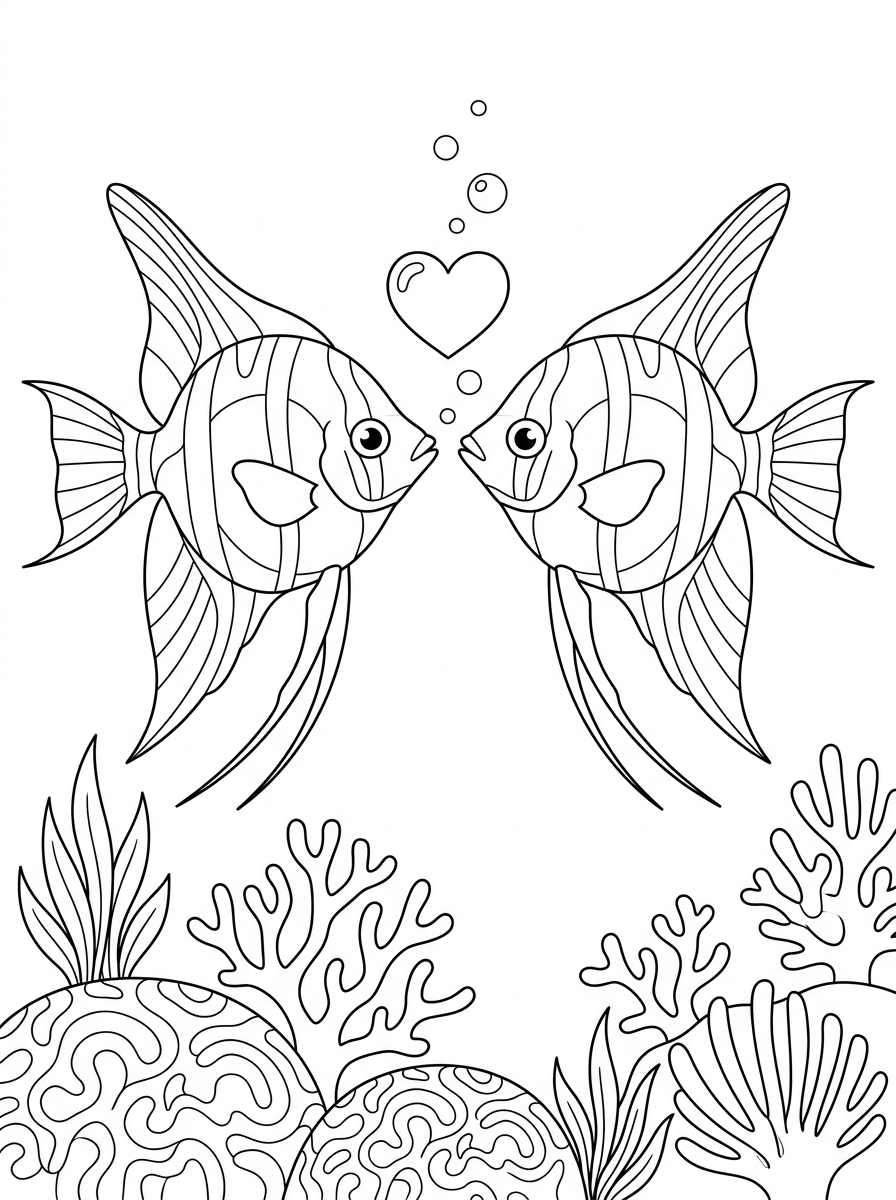 Angelfish Coloring Pages 7 Angelfish coloring pages to print