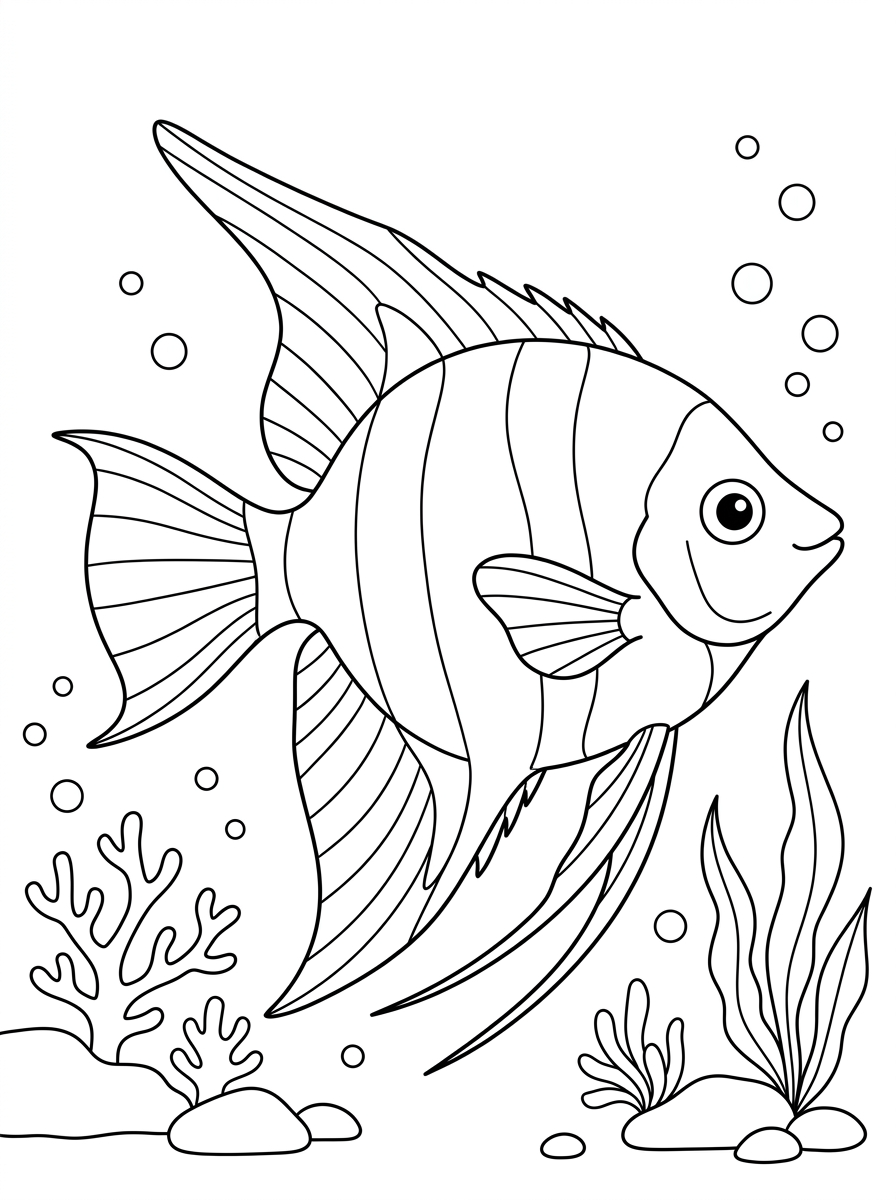 Angelfish Coloring Pages 9 free Angelfish coloring pages for kids