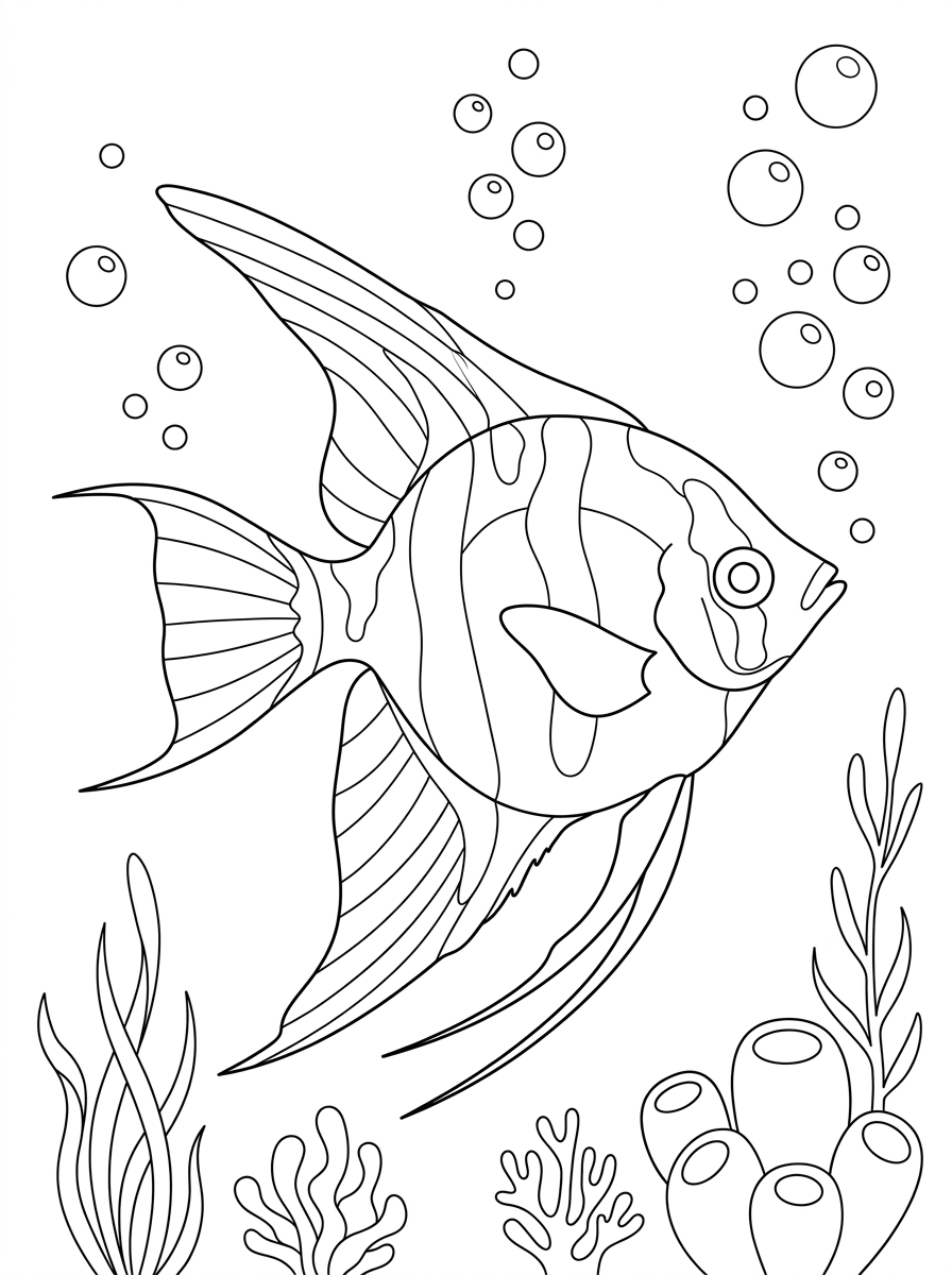 Angelfish Coloring Pages 10 free coloring Angelfish pages