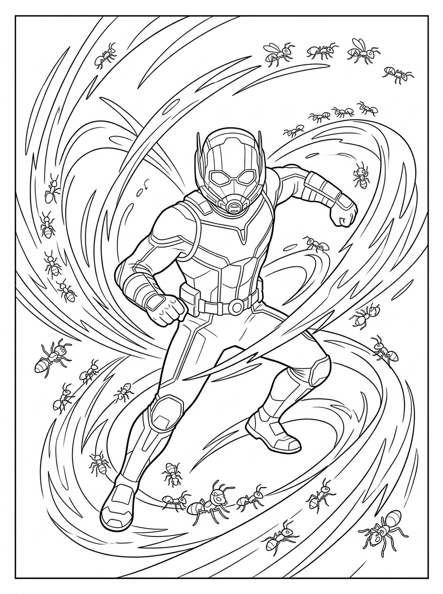 merry Ant Man coloring pages