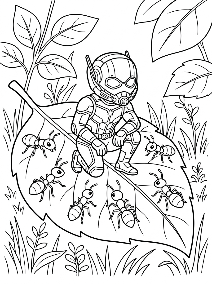 free printable Ant Man coloring pages for adults