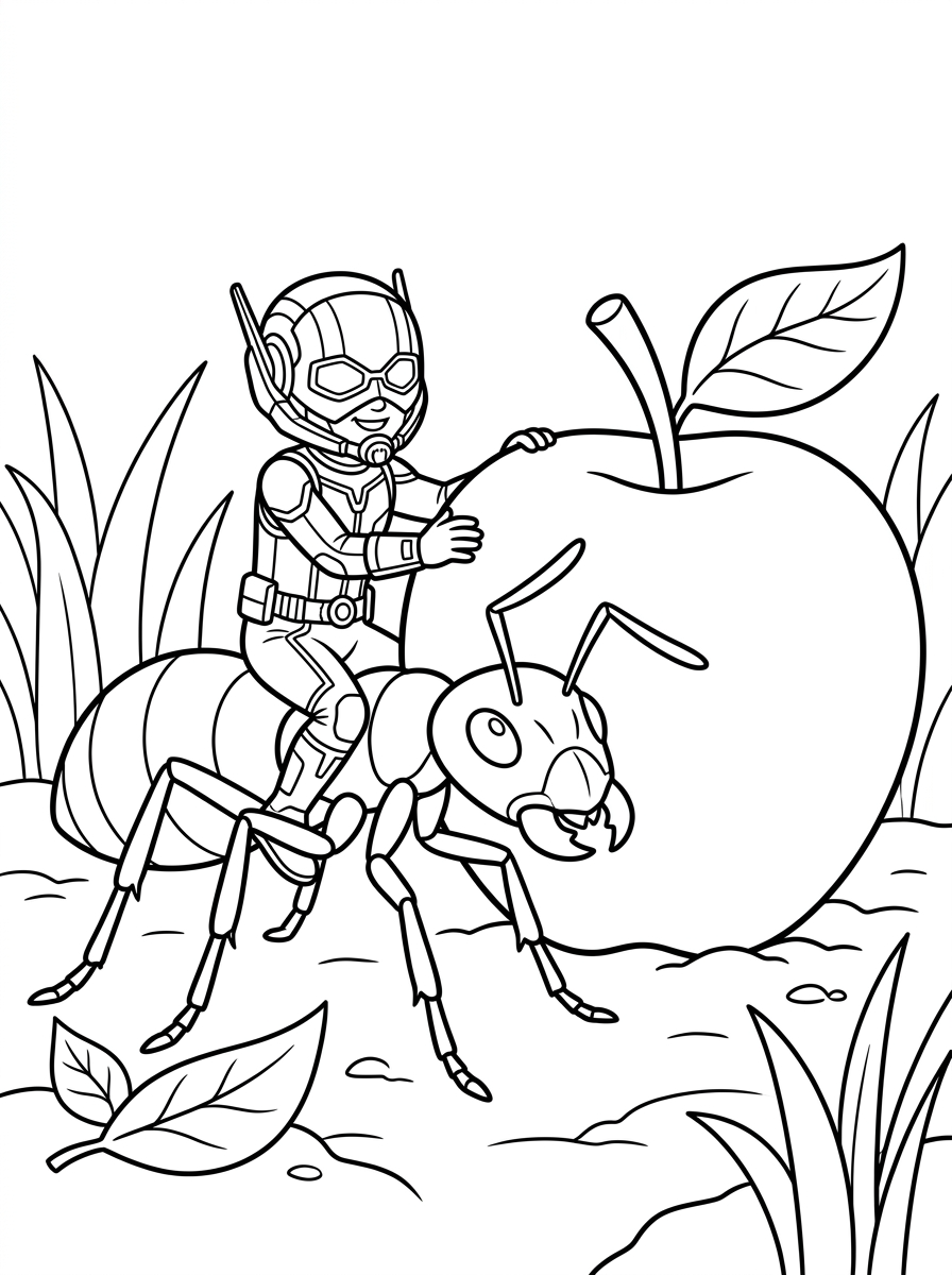 free full size printable Ant Man coloring pages for adults pdf