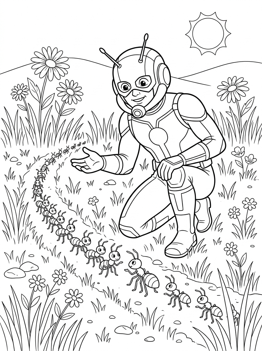 Ant Man ornament coloring pages