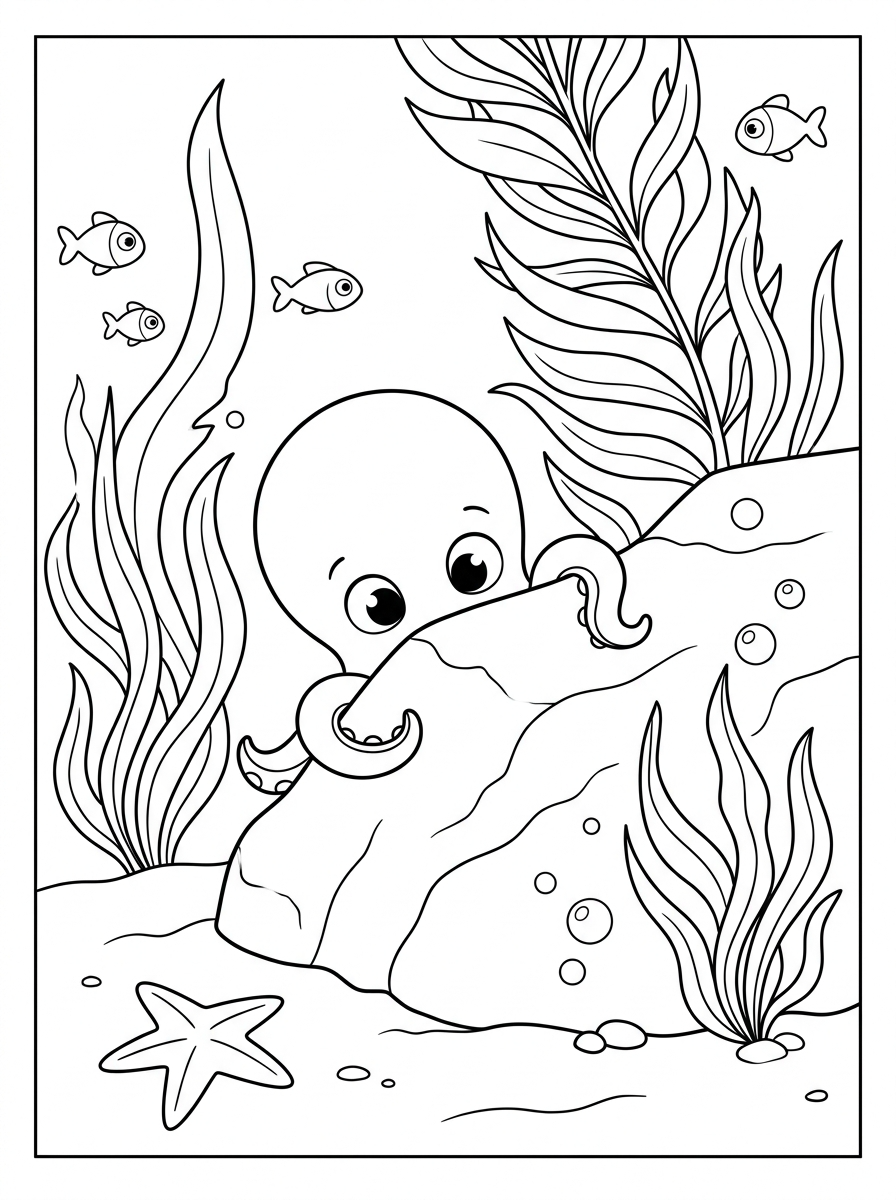 Página para colorir Baby_Kraken_202606021049 - Desenhos para colorir gratuitas para imprimir