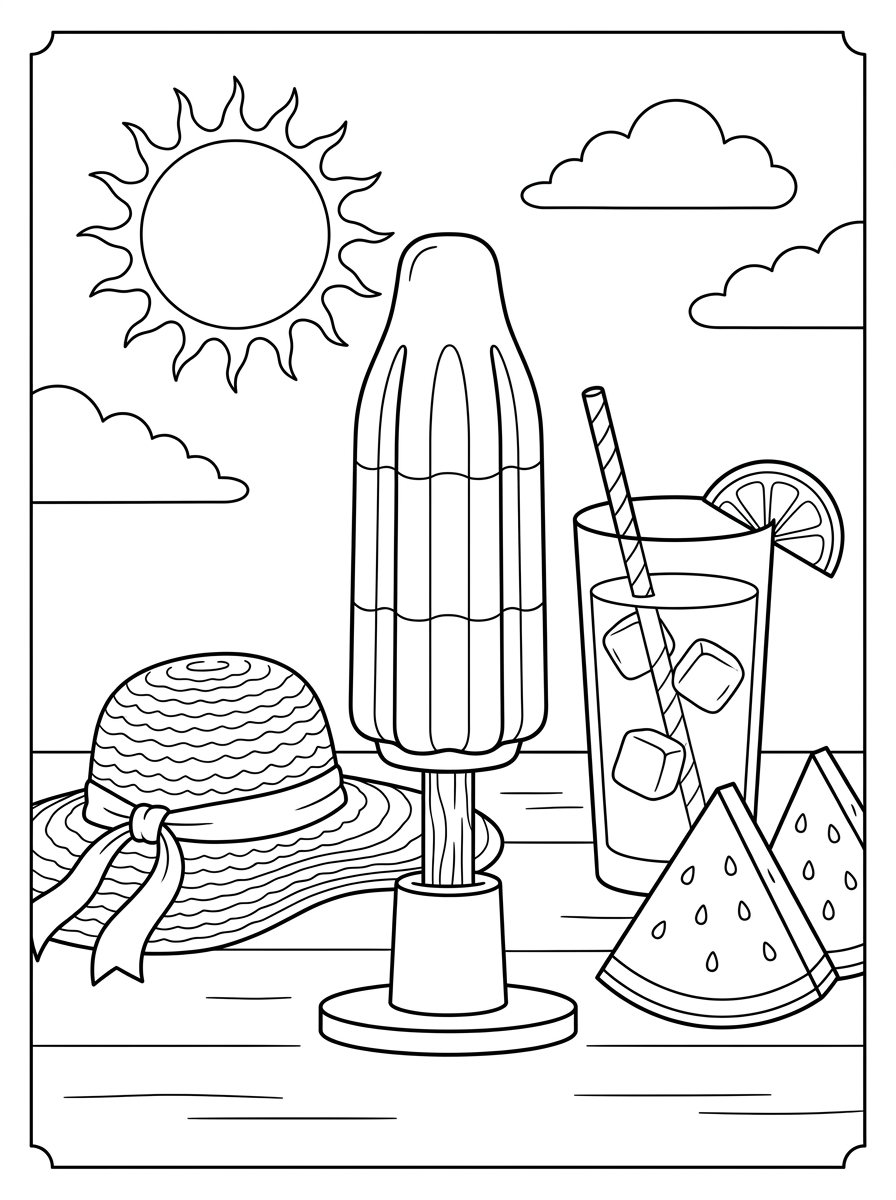 Bomb Pop ornament coloring pages