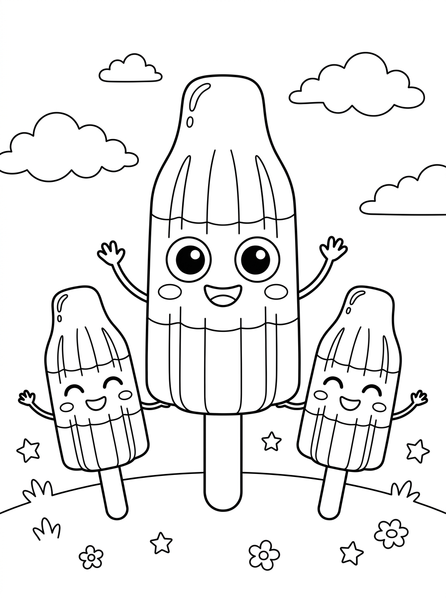 free Bomb Pop coloring pages for kids