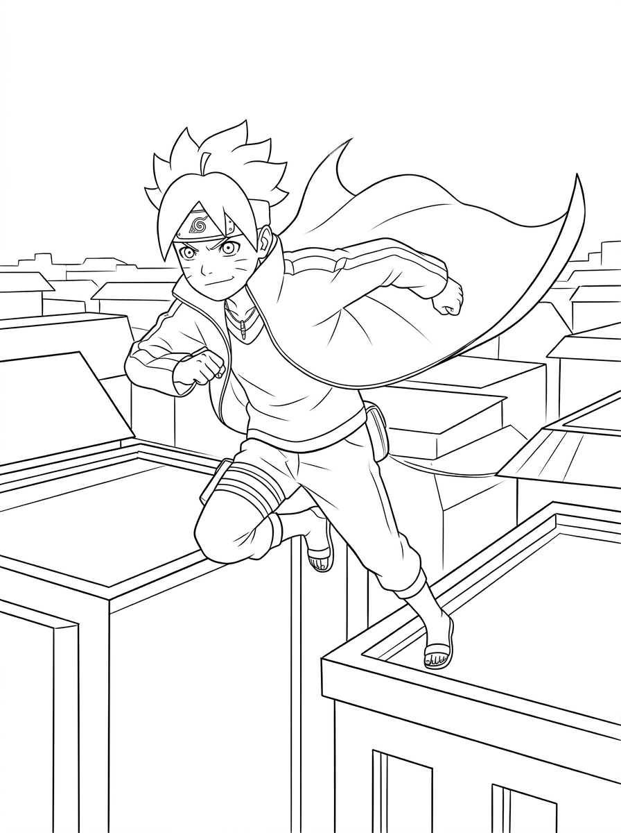 Boruto decorations coloring pages
