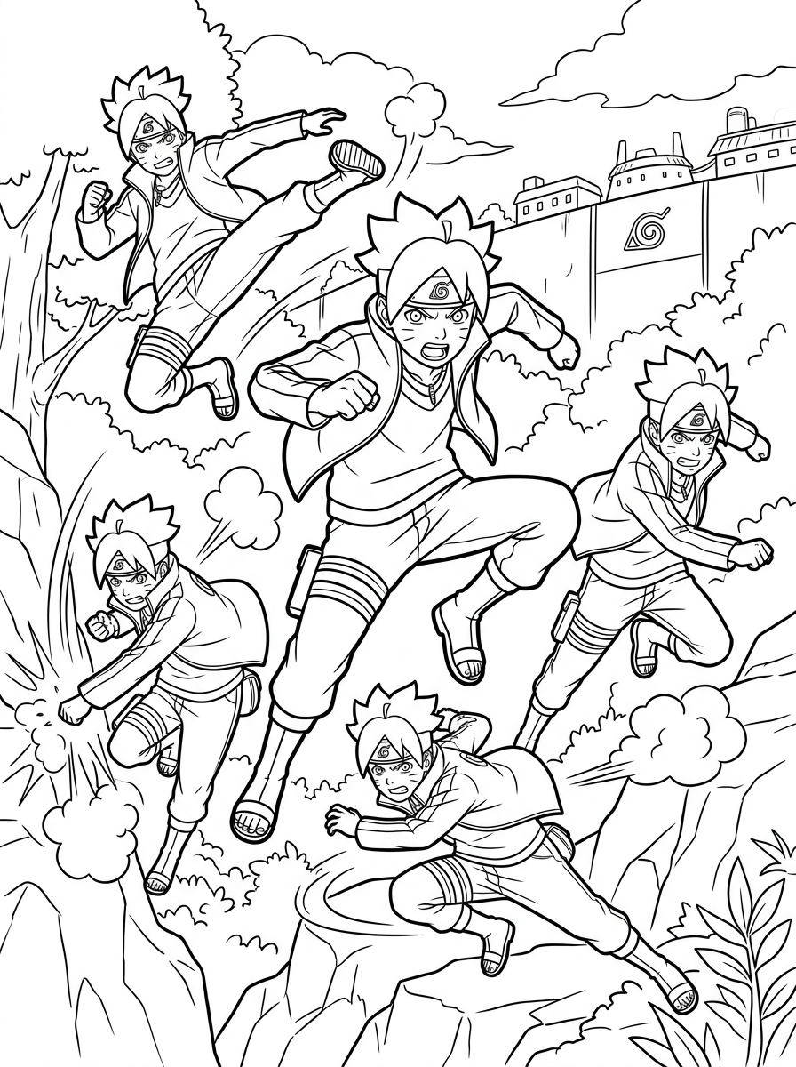 Boruto adult coloring pages