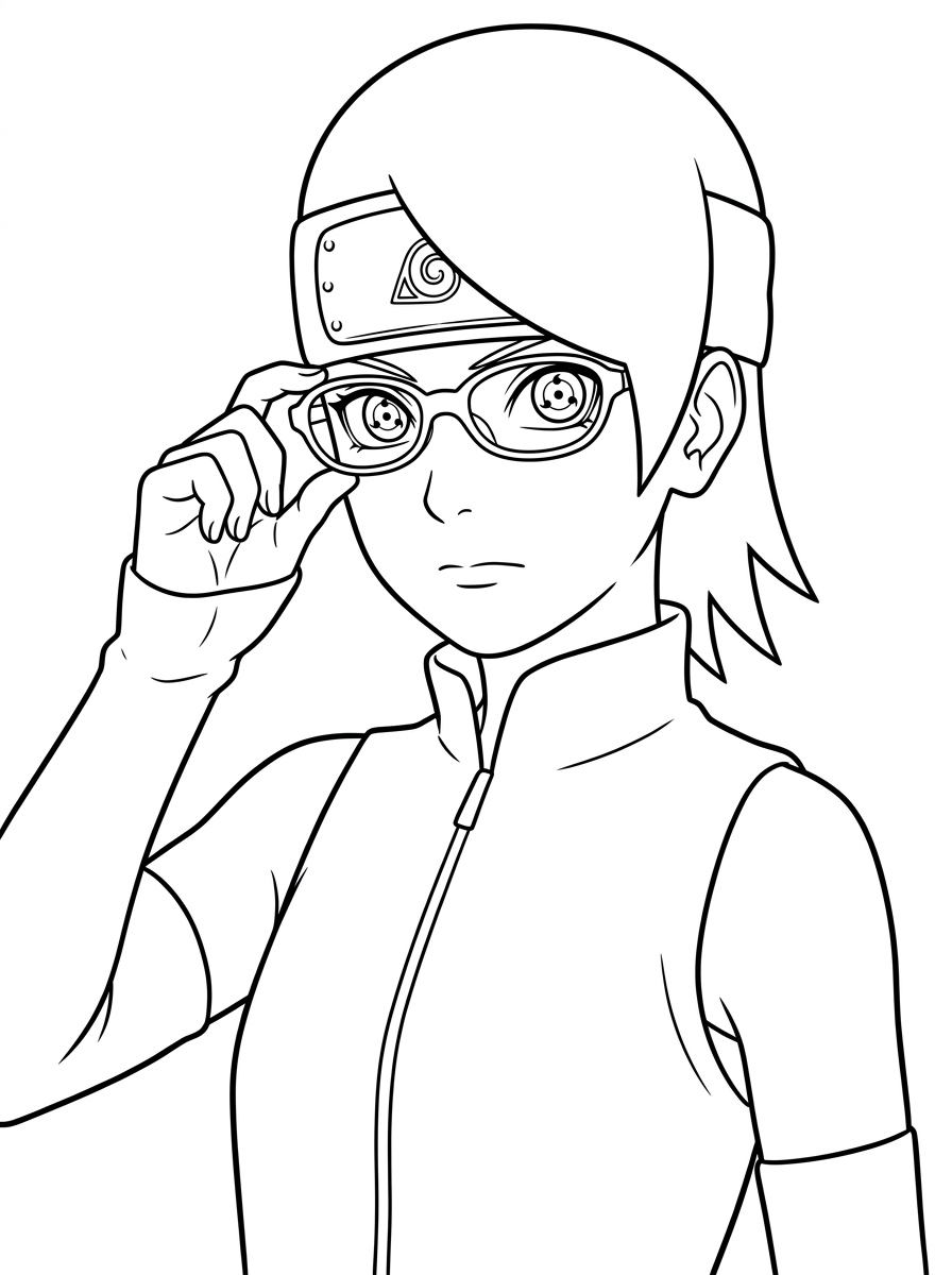 free coloring pages Boruto