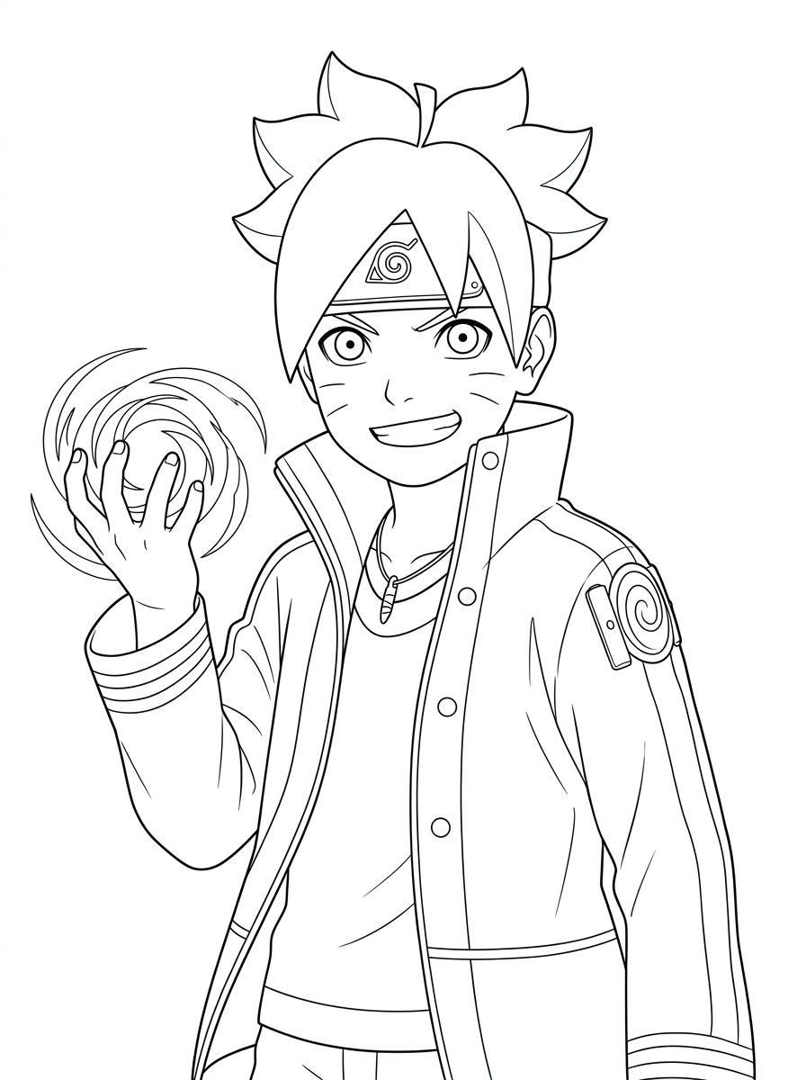 printable coloring pages Boruto