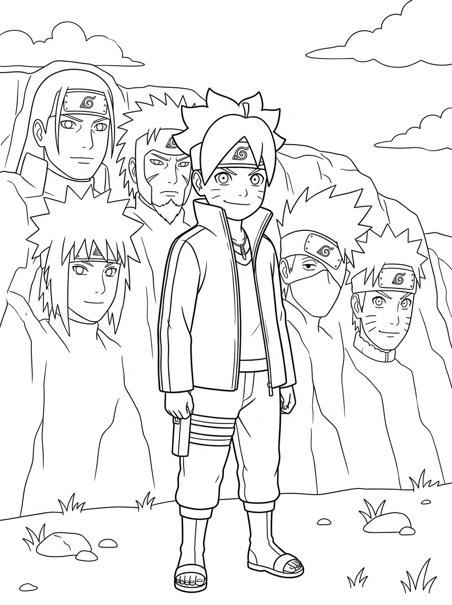 Boruto coloring pages printable
