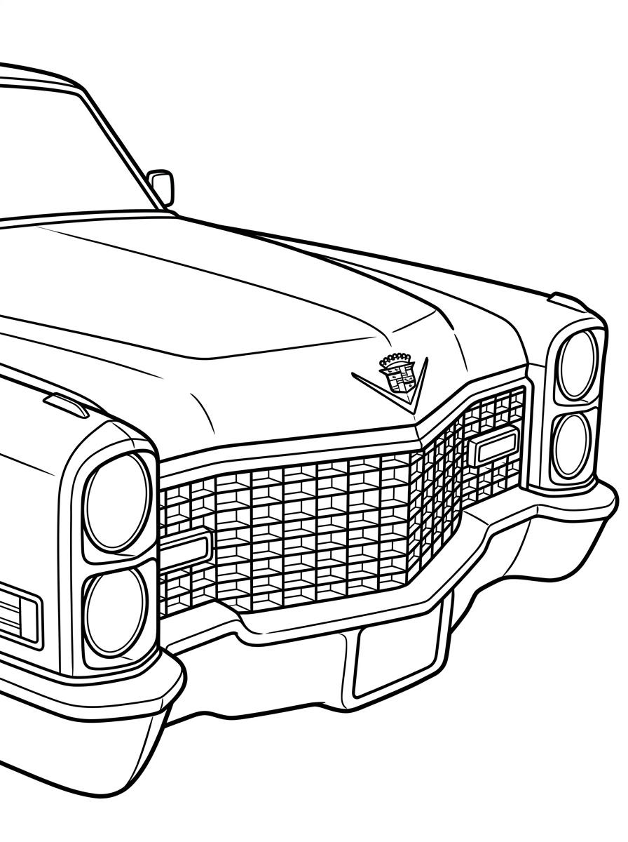 Cadillac Coloring Pages 14 Cadillac ornament coloring pages 1