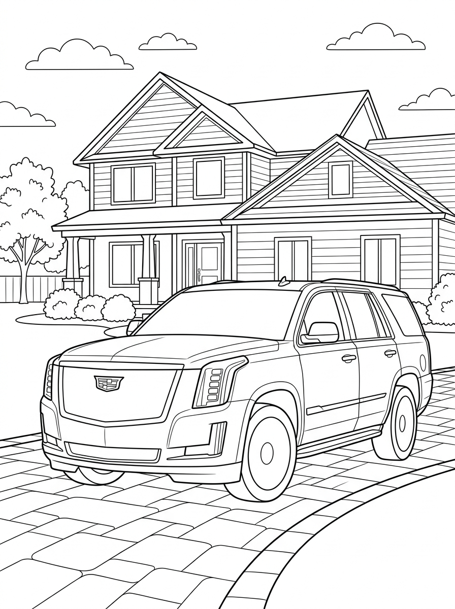 Cadillac Coloring Pages 15 kawaii cute Cadillac coloring pages