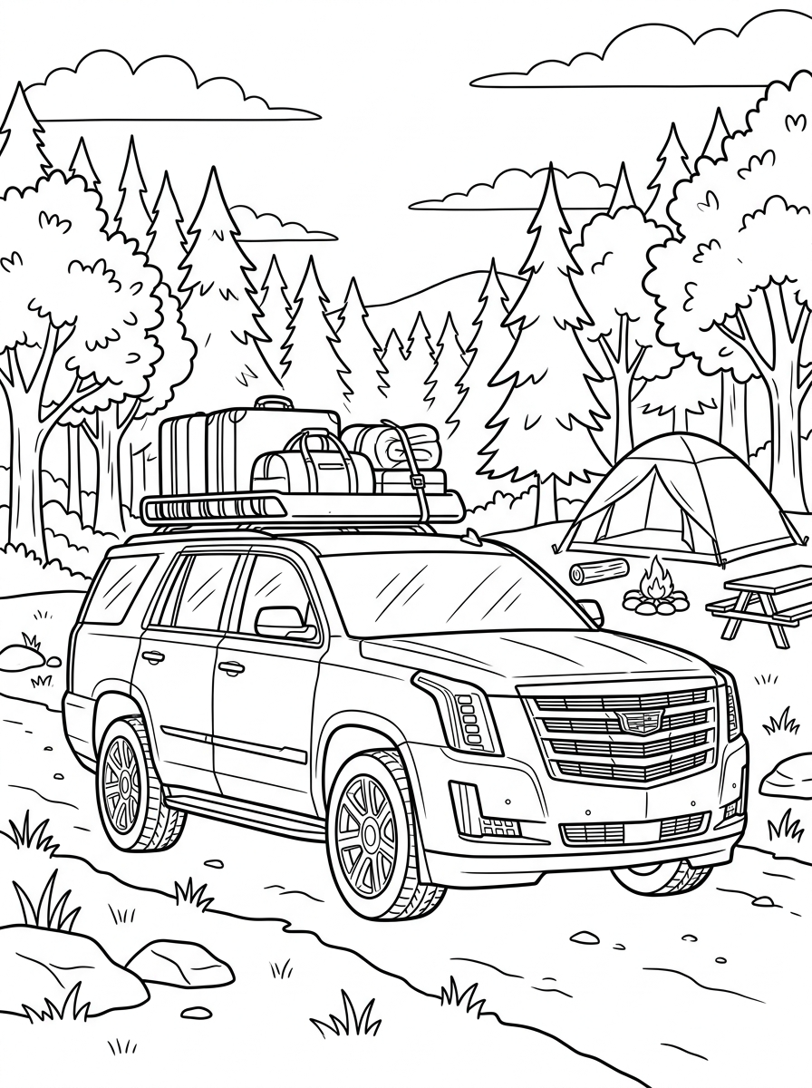 Cadillac Coloring Pages 16 vintage Cadillac coloring pages