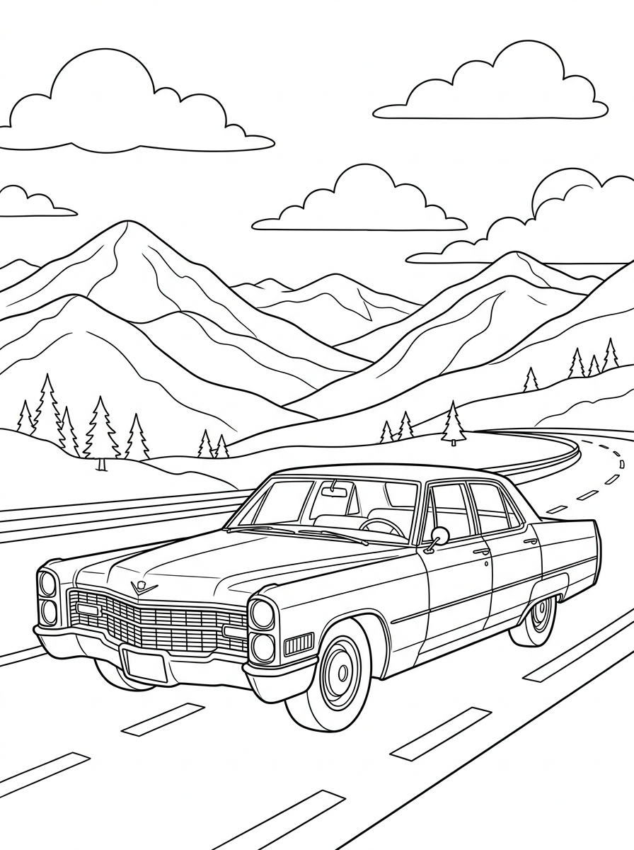 Cadillac Coloring Pages 19 kawaii cute Cadillac coloring pages 1