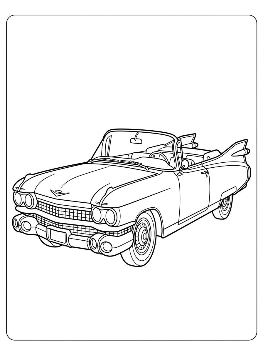 Cadillac Coloring Pages 3 free Cadillac coloring pages for adults