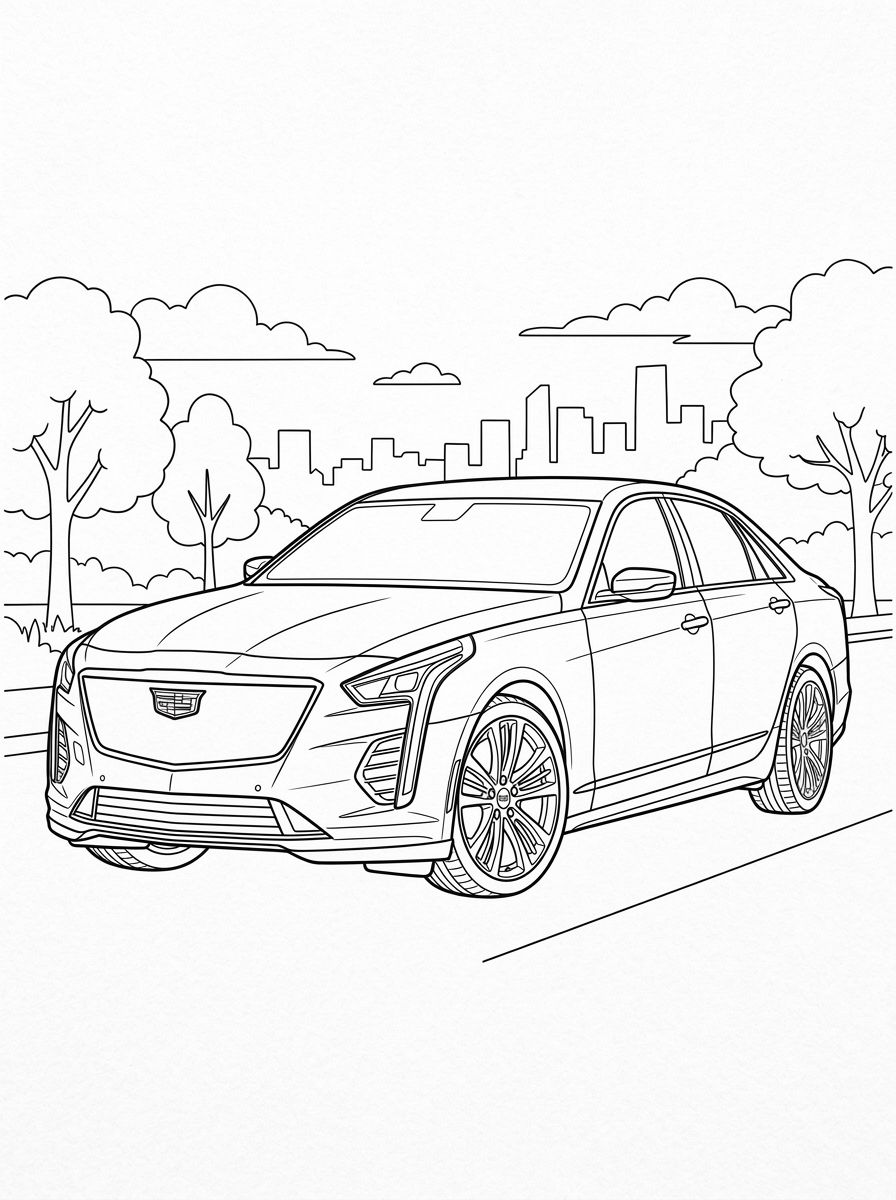 Cadillac Coloring Pages 5 printable Cadillac coloring pages for adults