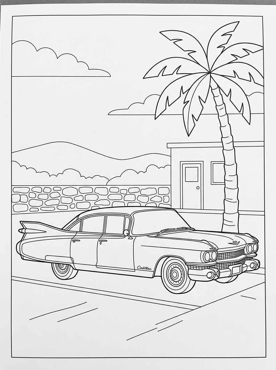 Cadillac Coloring Pages 9 Cadillac ornament coloring pages