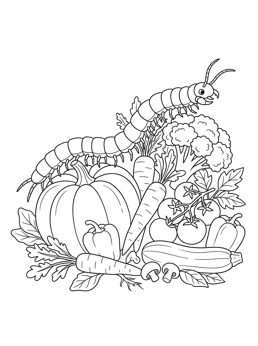 adult Centipede coloring pages