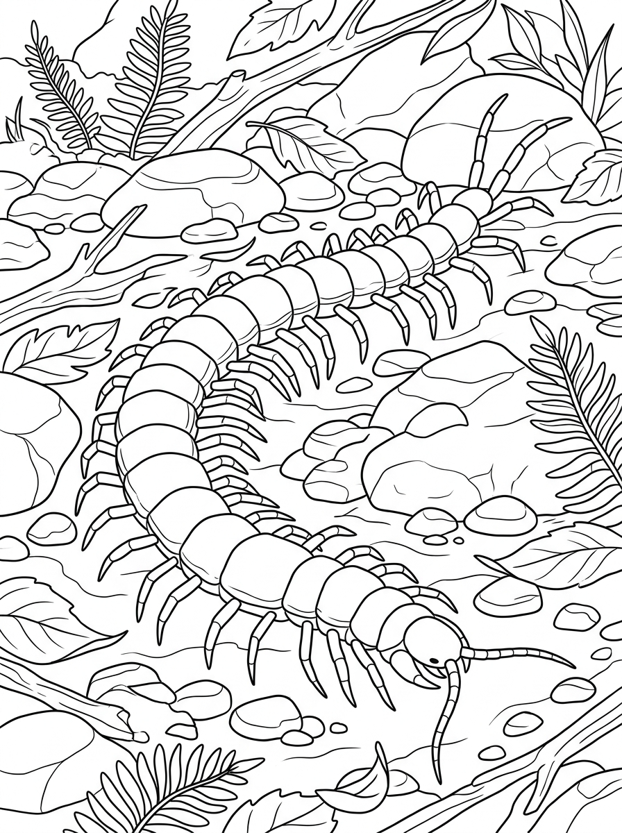 Centipede free coloring pages