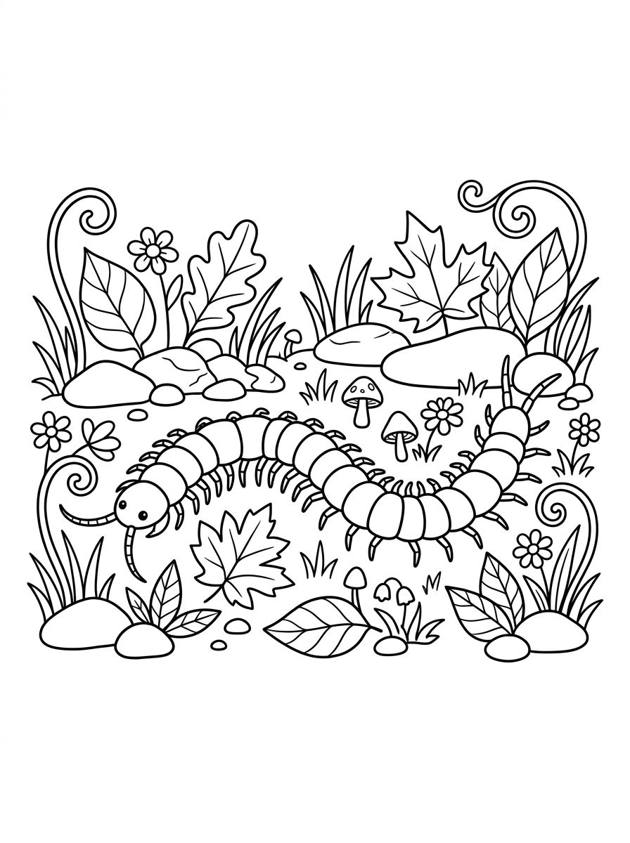 free printable Centipede coloring pages