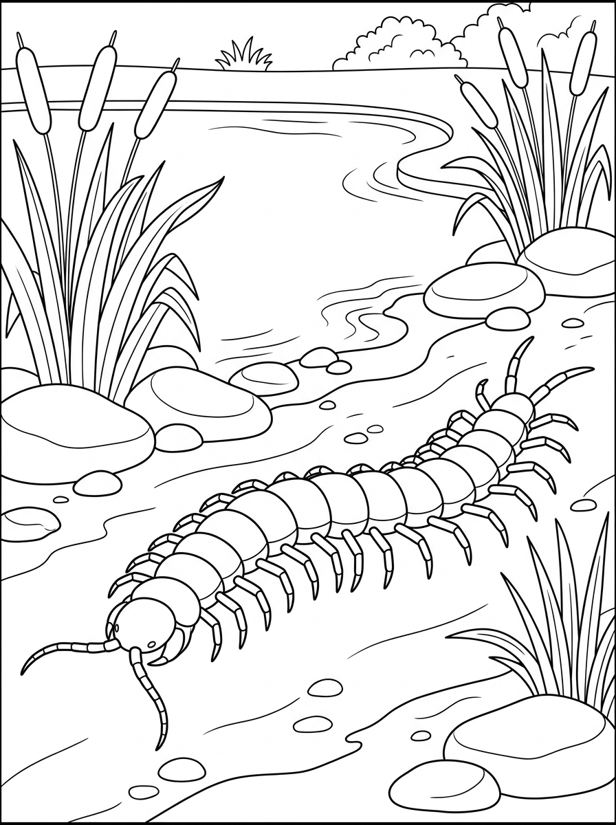 free Centipede coloring pages pdf
