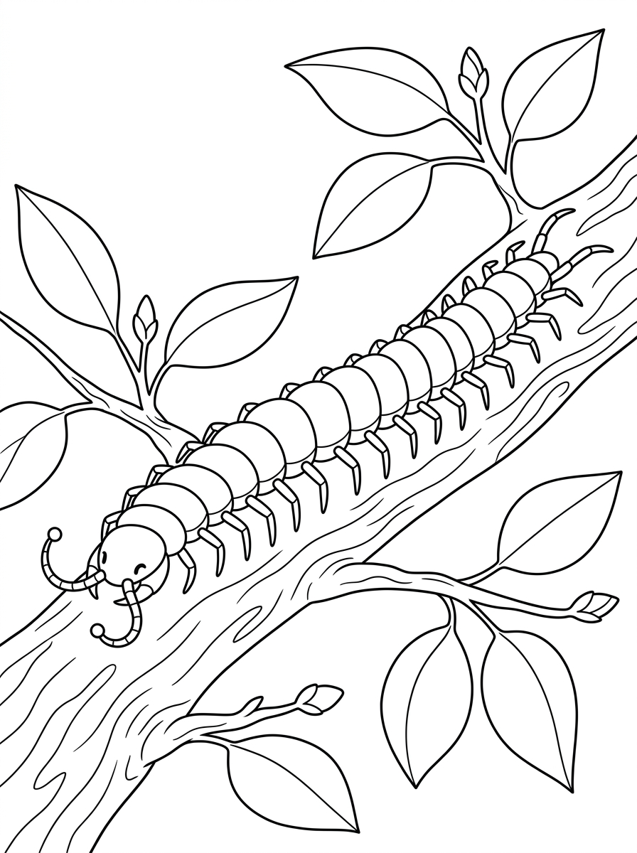 Centipede coloring pages free printable